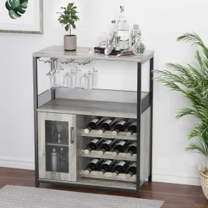 3-Tier Wine Bar Detachable Wine Rack and Storage