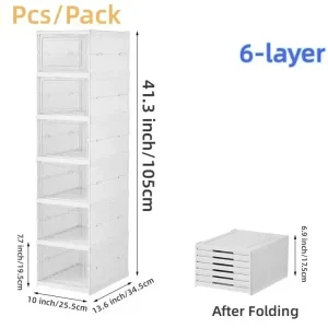 Shoe Storage Stackable Foldable Organizer