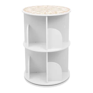 Book Shelf 2-tier Rotatable Freestanding