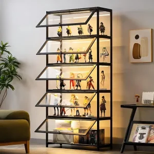 5-Tier Acrylic Glass Door Storage Shelves